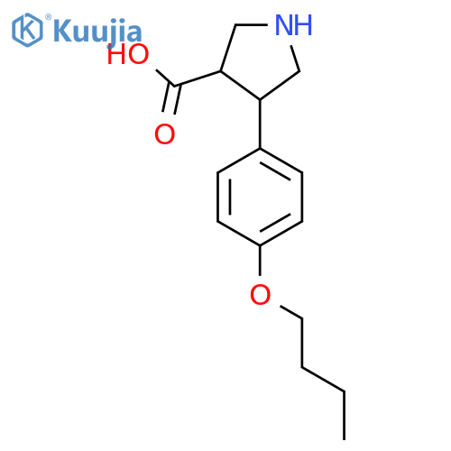 4-(4-butoxyphenyl)pyrrolidine-3-carboxylic acid structure