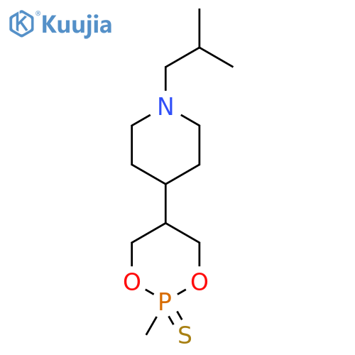 2-methyl-5-1-(2-methylpropyl)piperidin-4-yl-1,3,2lambda5-dioxaphosphinane-2-thione structure