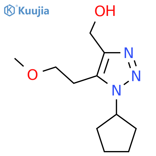 1-cyclopentyl-5-(2-methoxyethyl)-1H-1,2,3-triazol-4-ylmethanol structure