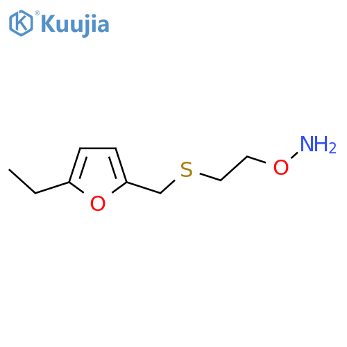 O-(2-{(5-ethylfuran-2-yl)methylsulfanyl}ethyl)hydroxylamine structure