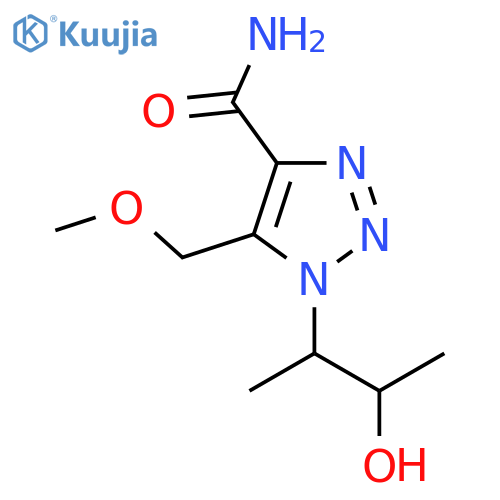 1-(3-hydroxybutan-2-yl)-5-(methoxymethyl)-1H-1,2,3-triazole-4-carboxamide structure