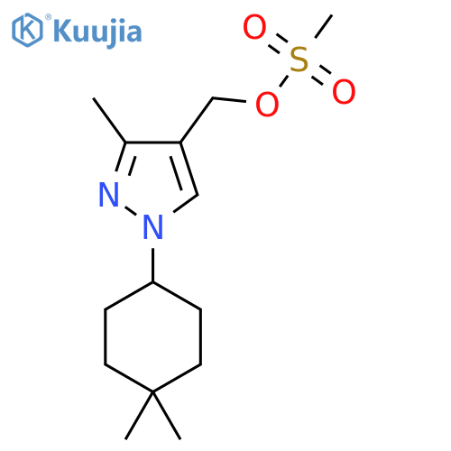 1-(4,4-dimethylcyclohexyl)-3-methyl-1H-pyrazol-4-ylmethyl methanesulfonate structure