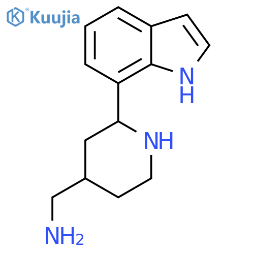 2-(1H-indol-7-yl)piperidin-4-ylmethanamine structure
