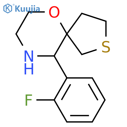 10-(2-fluorophenyl)-6-oxa-2-thia-9-azaspiro4.5decane structure