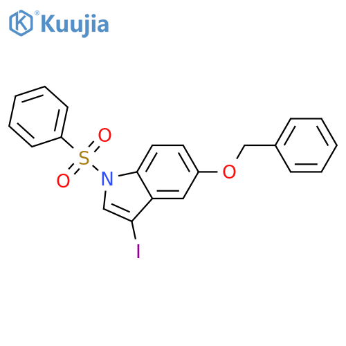 1-(benzenesulfonyl)-5-(benzyloxy)-3-iodo-1H-indole structure