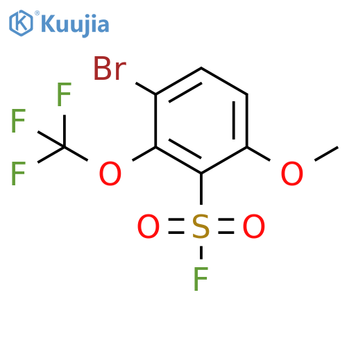 3-bromo-6-methoxy-2-(trifluoromethoxy)benzene-1-sulfonyl fluoride structure