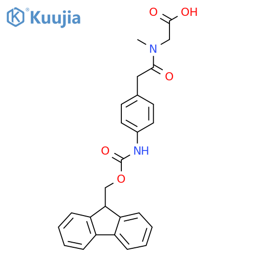 2-{2-4-({(9H-fluoren-9-yl)methoxycarbonyl}amino)phenyl-N-methylacetamido}acetic acid structure