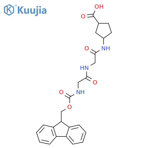 3-{2-2-({(9H-fluoren-9-yl)methoxycarbonyl}amino)acetamidoacetamido}cyclopentane-1-carboxylic acid structure