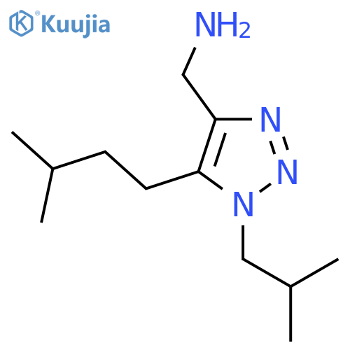 5-(3-methylbutyl)-1-(2-methylpropyl)-1H-1,2,3-triazol-4-ylmethanamine structure