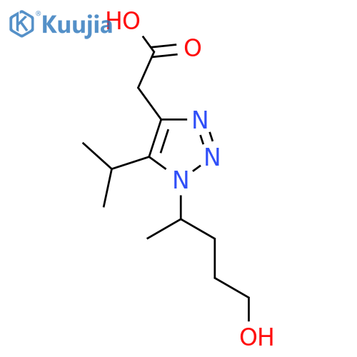 2-1-(5-hydroxypentan-2-yl)-5-(propan-2-yl)-1H-1,2,3-triazol-4-ylacetic acid structure