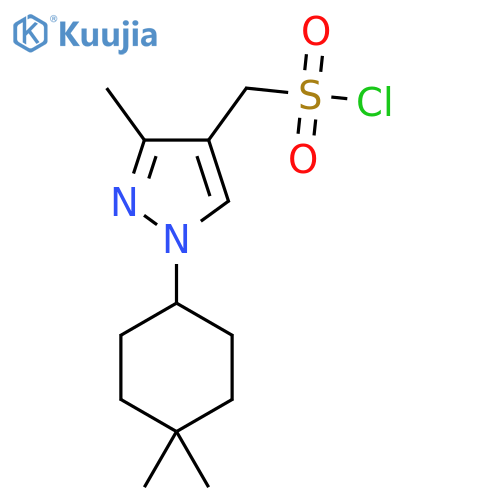 1-(4,4-dimethylcyclohexyl)-3-methyl-1H-pyrazol-4-ylmethanesulfonyl chloride structure