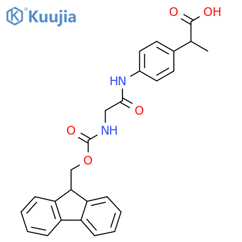 2-{4-2-({(9H-fluoren-9-yl)methoxycarbonyl}amino)acetamidophenyl}propanoic acid structure