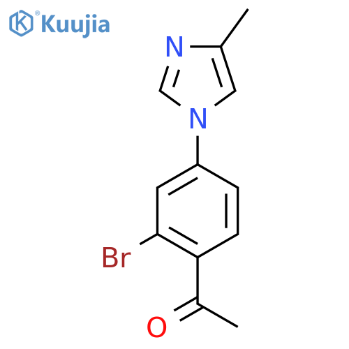 1-2-bromo-4-(4-methyl-1H-imidazol-1-yl)phenylethan-1-one structure