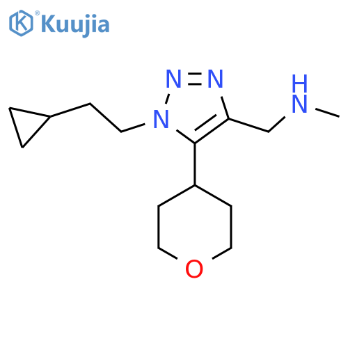 {1-(2-cyclopropylethyl)-5-(oxan-4-yl)-1H-1,2,3-triazol-4-ylmethyl}(methyl)amine structure