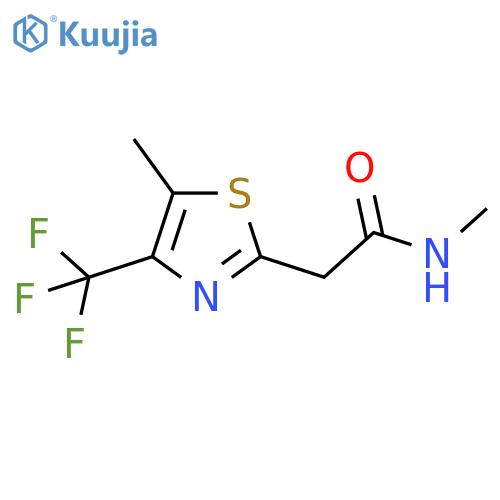N-methyl-2-5-methyl-4-(trifluoromethyl)-1,3-thiazol-2-ylacetamide structure