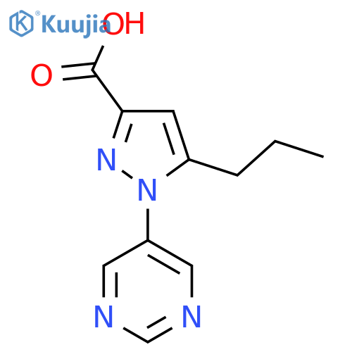 5-propyl-1-(pyrimidin-5-yl)-1H-pyrazole-3-carboxylic acid structure