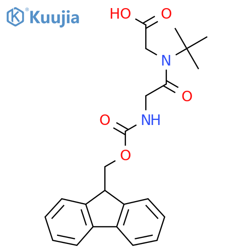 2-N-tert-butyl-2-({(9H-fluoren-9-yl)methoxycarbonyl}amino)acetamidoacetic acid structure