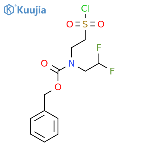 benzyl N-2-(chlorosulfonyl)ethyl-N-(2,2-difluoroethyl)carbamate structure