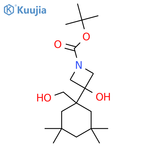 tert-butyl 3-hydroxy-3-1-(hydroxymethyl)-3,3,5,5-tetramethylcyclohexylazetidine-1-carboxylate structure