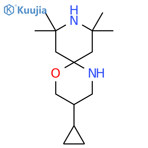 3-cyclopropyl-8,8,10,10-tetramethyl-1-oxa-5,9-diazaspiro5.5undecane structure