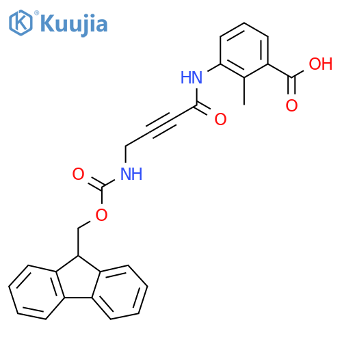 3-4-({(9H-fluoren-9-yl)methoxycarbonyl}amino)but-2-ynamido-2-methylbenzoic acid structure