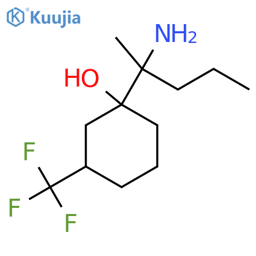 1-(2-aminopentan-2-yl)-3-(trifluoromethyl)cyclohexan-1-ol structure