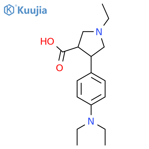 4-[4-(Diethylamino)phenyl]-1-ethylpyrrolidine-3-carboxylic acid structure
