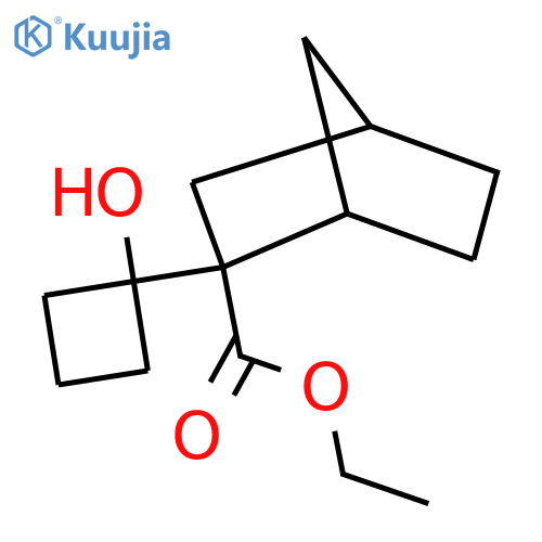 ethyl 2-(1-hydroxycyclobutyl)bicyclo2.2.1heptane-2-carboxylate structure