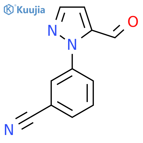 3-(5-formyl-1H-pyrazol-1-yl)benzonitrile structure