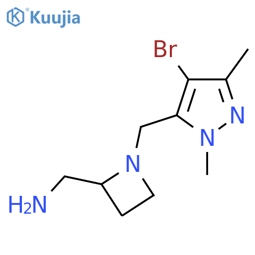 {1-(4-bromo-1,3-dimethyl-1H-pyrazol-5-yl)methylazetidin-2-yl}methanamine structure