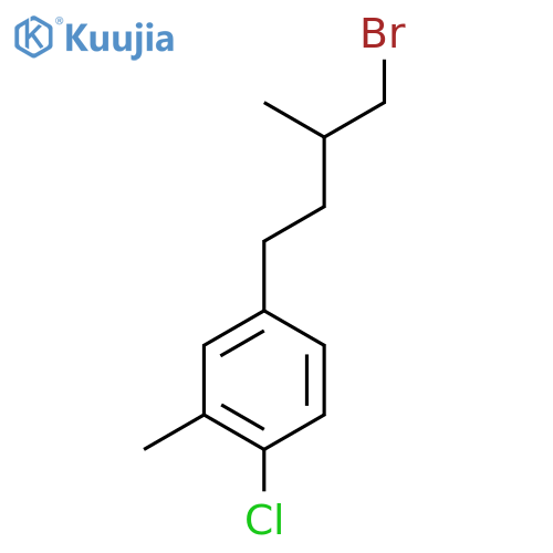 4-(4-bromo-3-methylbutyl)-1-chloro-2-methylbenzene structure