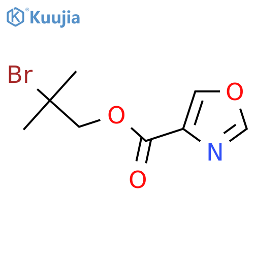 2-bromo-2-methylpropyl 1,3-oxazole-4-carboxylate structure