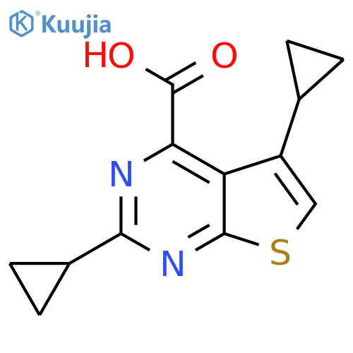 2,5-dicyclopropylthieno2,3-dpyrimidine-4-carboxylic acid structure
