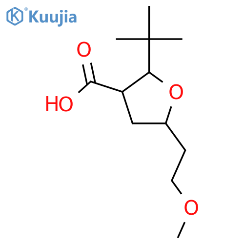 2-tert-butyl-5-(2-methoxyethyl)oxolane-3-carboxylic acid structure