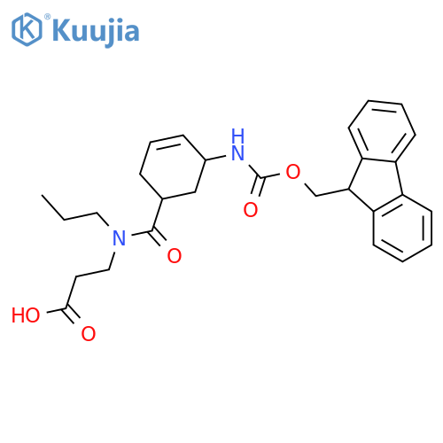 3-{1-5-({(9H-fluoren-9-yl)methoxycarbonyl}amino)cyclohex-3-en-1-yl-N-propylformamido}propanoic acid structure