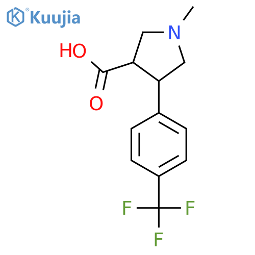 1-methyl-4-4-(trifluoromethyl)phenylpyrrolidine-3-carboxylic acid structure