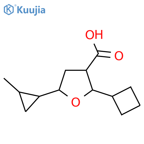 2-cyclobutyl-5-(2-methylcyclopropyl)oxolane-3-carboxylic acid structure