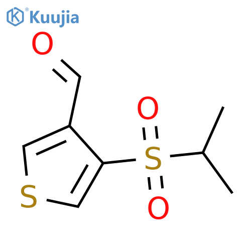 4-(propane-2-sulfonyl)thiophene-3-carbaldehyde structure