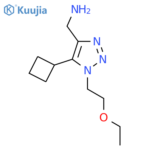 5-cyclobutyl-1-(2-ethoxyethyl)-1H-1,2,3-triazol-4-ylmethanamine structure