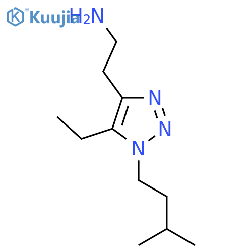 2-5-ethyl-1-(3-methylbutyl)-1H-1,2,3-triazol-4-ylethan-1-amine structure