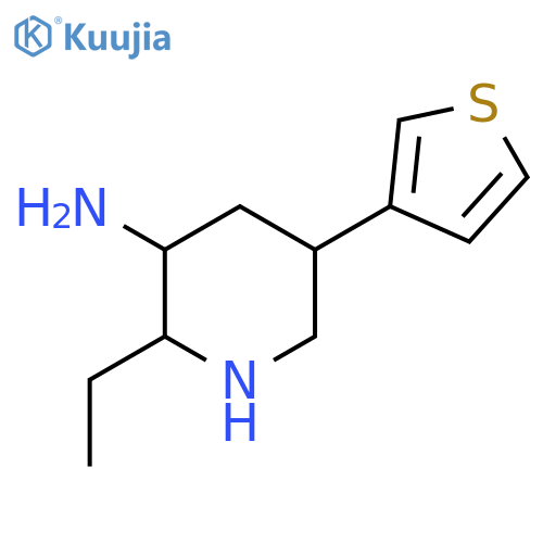 2-ethyl-5-(thiophen-3-yl)piperidin-3-amine structure