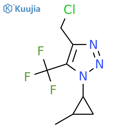 4-(chloromethyl)-1-(2-methylcyclopropyl)-5-(trifluoromethyl)-1H-1,2,3-triazole structure