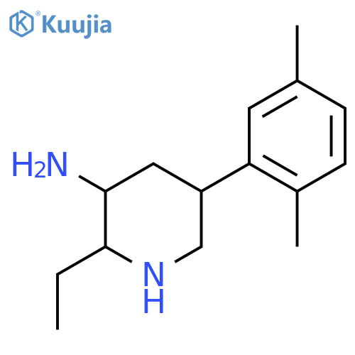 5-(2,5-dimethylphenyl)-2-ethylpiperidin-3-amine structure