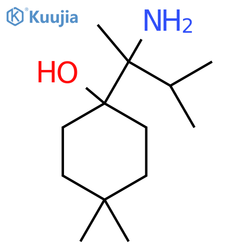 1-(2-amino-3-methylbutan-2-yl)-4,4-dimethylcyclohexan-1-ol structure