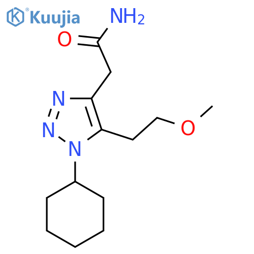 2-1-cyclohexyl-5-(2-methoxyethyl)-1H-1,2,3-triazol-4-ylacetamide structure