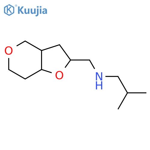 {hexahydro-2H-furo3,2-cpyran-2-ylmethyl}(2-methylpropyl)amine structure