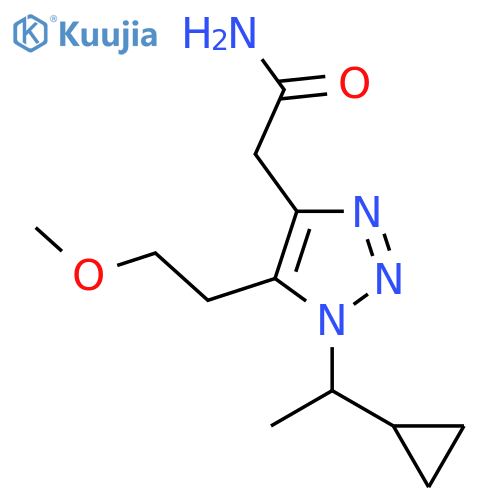 2-1-(1-cyclopropylethyl)-5-(2-methoxyethyl)-1H-1,2,3-triazol-4-ylacetamide structure
