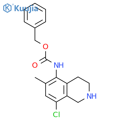 benzyl N-(8-chloro-6-methyl-1,2,3,4-tetrahydroisoquinolin-5-yl)carbamate structure