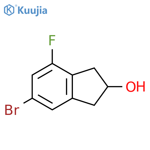 6-bromo-4-fluoro-2,3-dihydro-1H-inden-2-ol structure