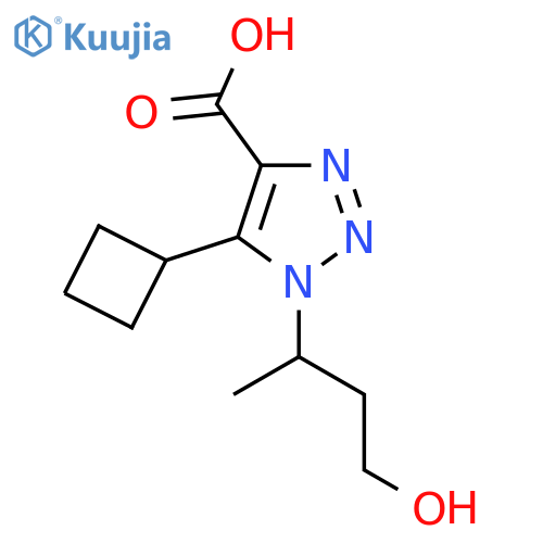 5-cyclobutyl-1-(4-hydroxybutan-2-yl)-1H-1,2,3-triazole-4-carboxylic acid structure